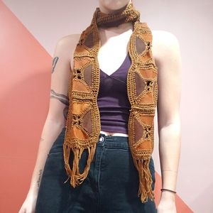 Vintage suede scarf